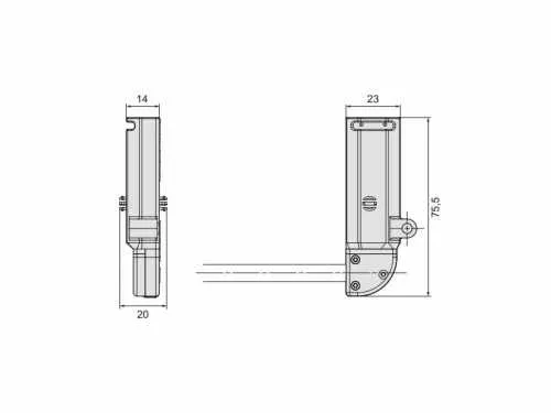 Becker Rollladenantriebe R-M05 mit Nothandkurbel-Anschluss Winkelstecker